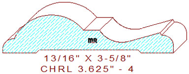 Chair Rail 3-5/8" - 4 Chair Rail 3-5/8" - 4