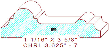 Chair Rail 3-5/8" - 7