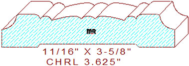 Chair Rail 3-5/8" Chair Rail 3-5/8"