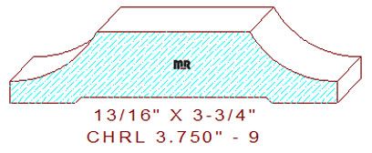 Chair Rail 3-3/4" - 9 Chair Rail 3-3/4" - 9