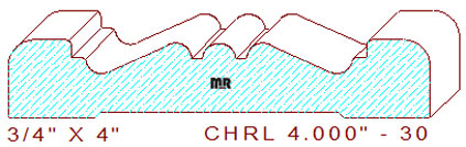 Chair Rail 4" - 30 Chair Rail 4" - 30