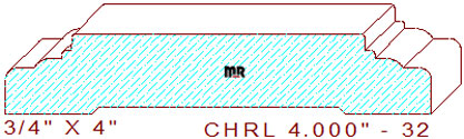 Chair Rail 4" - 32 Chair Rail 4" - 32