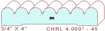 Chair Rail 4" - 45 Chair Rail 4" - 45