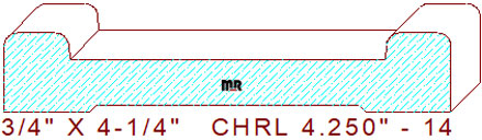 Chair Rail 4-1/4" - 14