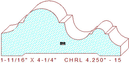 Chair Rail 4-1/4" - 15 Chair Rail 4-1/4" - 15