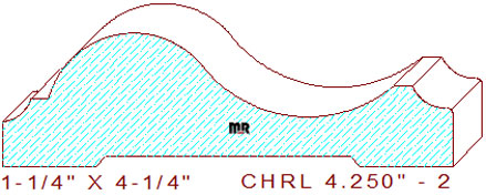 Chair Rail 4-1/4" - 2 Chair Rail 4-1/4" - 2