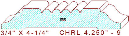 Chair Rail 4-1/4" - 9