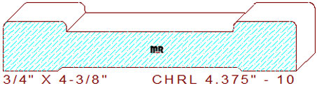 Chair Rail 4-3/8" - 10