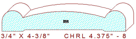 Chair Rail 4-3/8" - 8 Chair Rail 4-3/8" - 8