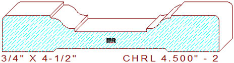 Chair Rail 4-1/2" - 2 Chair Rail 4-1/2" - 2
