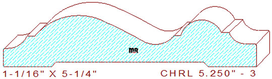 Chair Rail 5-1/4" - 3 Chair Rail 5-1/4" - 3