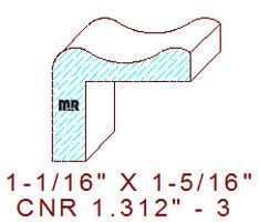 Corner 1-5/16" - 3 Corner 1-5/16" - 3