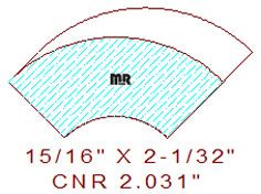 Corner 2-1/32" Corner 2-1/32"