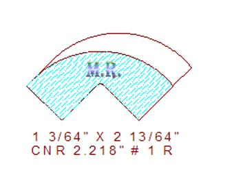 Corner 2-7/32" - 1 Corner 2-7/32" - 1