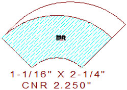 Corner 2-1/4" Corner 2-1/4"