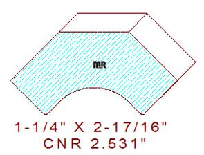Corner 2-17/32" Corner 2-17/32"