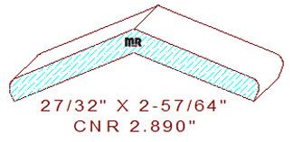 Corner 2-57/64" Corner 2-57/64"