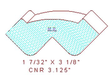 Corner 3-1/8" Corner 3-1/8"