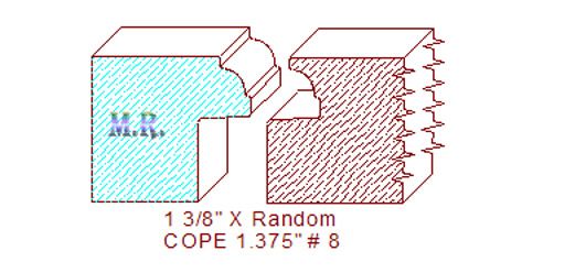 Door Cope & Stick 1-3/8" - 8 Door Cope & Stick 1-3/8" - 8