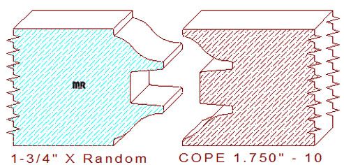 Door Cope & Stick 1-3/4" - 10 Door Cope & Stick 1-3/4" - 10
