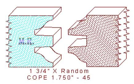 Door Cope & Stick 1-3/4" - 45 Door Cope & Stick 1-3/4" - 45