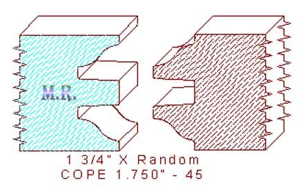 Door Cope & Stick 1-3/4" - 45