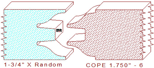 Door Cope & Stick 1-3/4" - 6 Door Cope & Stick 1-3/4" - 6