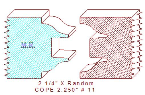 Door Cope & Stick 2-1/4" - 11 Door Cope & Stick 2-1/4" - 11