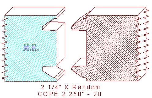 Door Cope & Stick 2-1/4" - 20 Door Cope & Stick 2-1/4" - 20