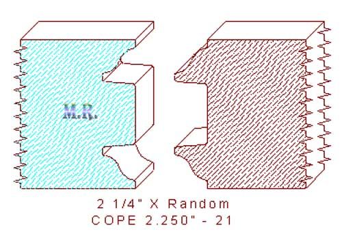 Door Cope & Stick 2-1/4" - 21 Door Cope & Stick 2-1/4" - 21