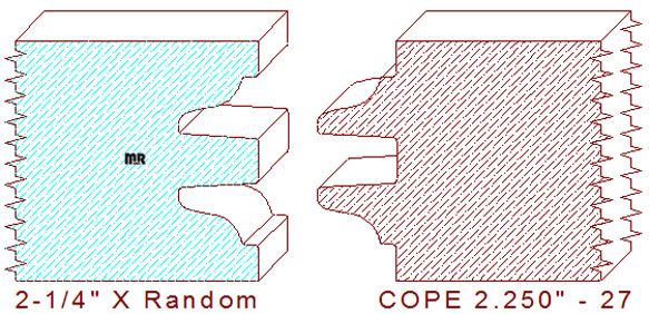 Door Cope & Stick 2-1/4" - 27 Door Cope & Stick 2-1/4" - 27