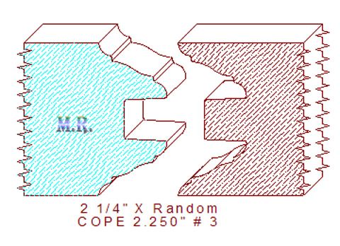 Door Cope & Stick 2-1/4" - 3 Door Cope & Stick 2-1/4" - 3