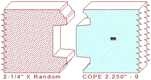 Door Cope & Stick 2-1/4" - 9 Door Cope & Stick 2-1/4" - 9