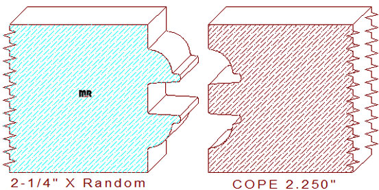 Door Cope & Stick 2-1/4" Door Cope & Stick 2-1/4"