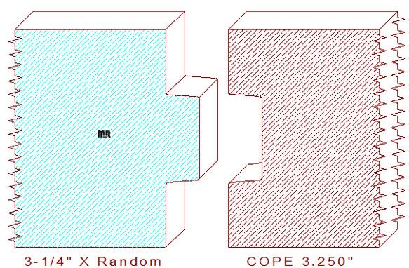 Door Cope & Stick 3-1/4" Door Cope & Stick 3-1/4"