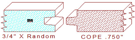 Door Cope & Stick 3/4" Door Cope & Stick 3/4"