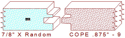 Door Cope & Stick 7/8" - 9 Door Cope & Stick 7/8" - 9