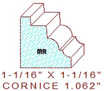 Cornice 1-1/16" Cornice 1-1/16"