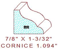 Cornice 1-3/32" Cornice 1-3/32"