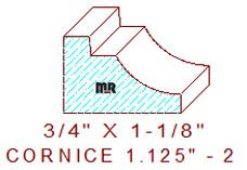 Cornice 1-1/8" - 2 Cornice 1-1/8" - 2
