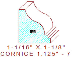 Cornice 1-1/8" - 7 Cornice 1-1/8" - 7