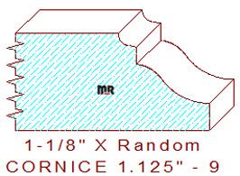 Cornice 1-1/8" - 9 Cornice 1-1/8" - 9