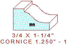 Cornice 1-1/4" - 1 Cornice 1-1/4" - 1