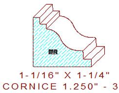 Cornice 1-1/4" - 3