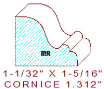 Cornice 1-5/16" Cornice 1-5/16"