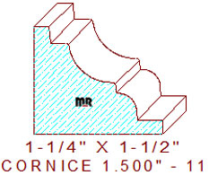 Cornice 1-1/2" - 11 Cornice 1-1/2" - 11