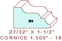 Cornice 1-1/2" - 18 Cornice 1-1/2" - 18