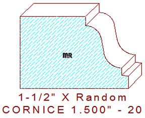 Cornice 1-1/2" - 20 Cornice 1-1/2" - 20