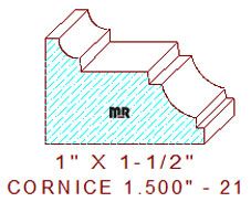Cornice 1-1/2" - 21 Cornice 1-1/2" - 21