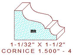 Cornice 1-1/2" - 4 Cornice 1-1/2" - 4